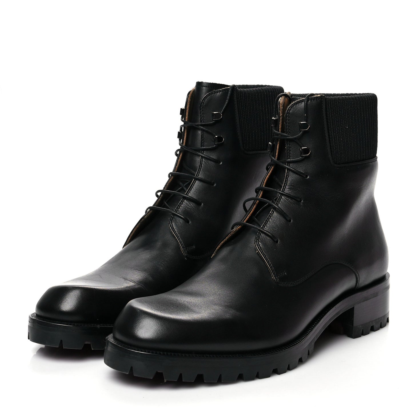 Calfskin Mens Trapman Flat Boots 43 Black