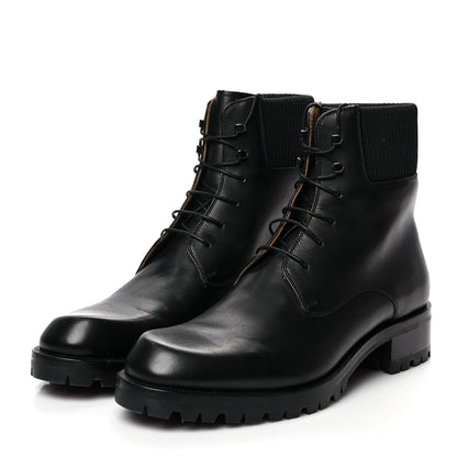 Christian Louboutin Calfskin Mens Trapman Flat Boots 43 Black 3 of 7