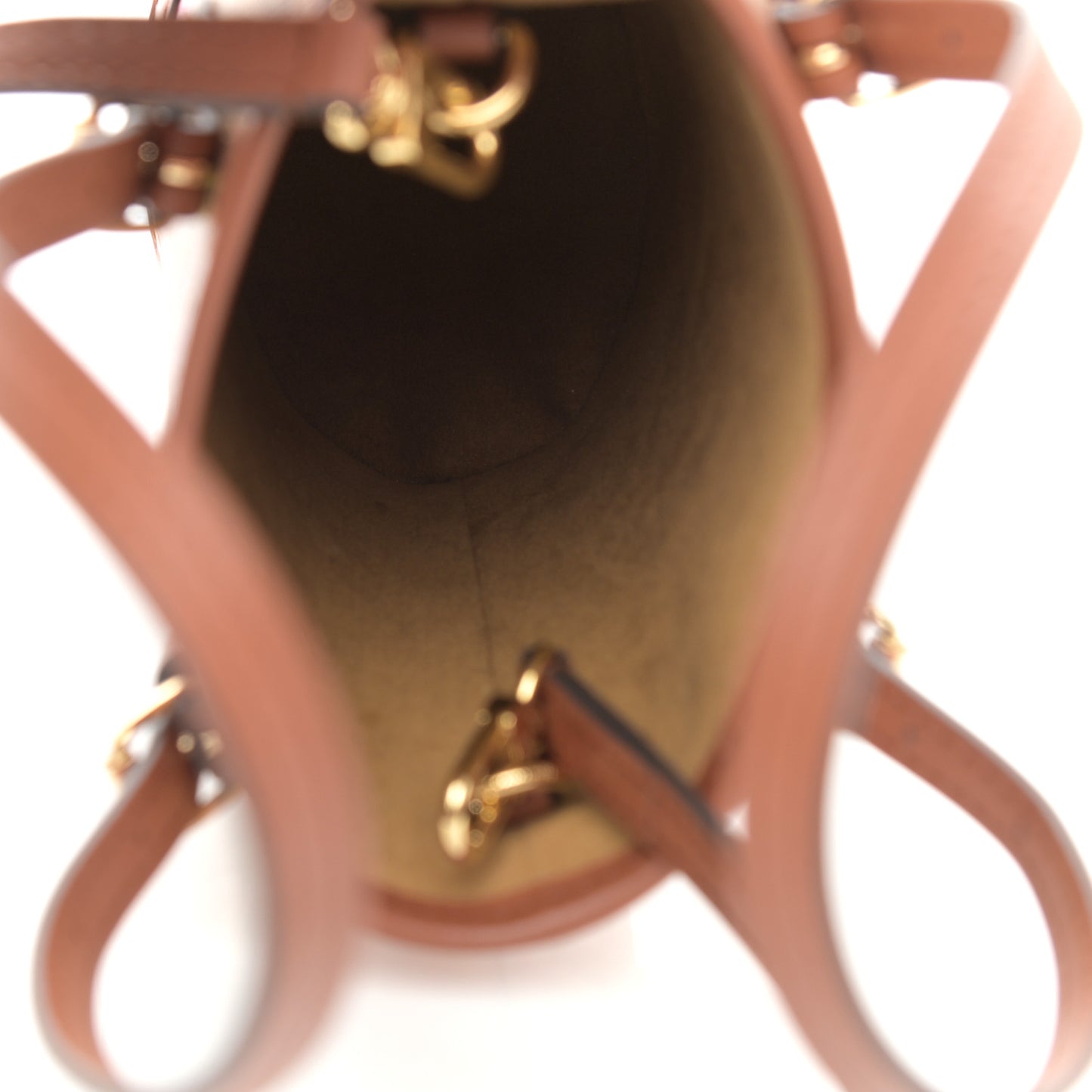 Metallic Monogram LV Garden Nano Bucket Bag Gold