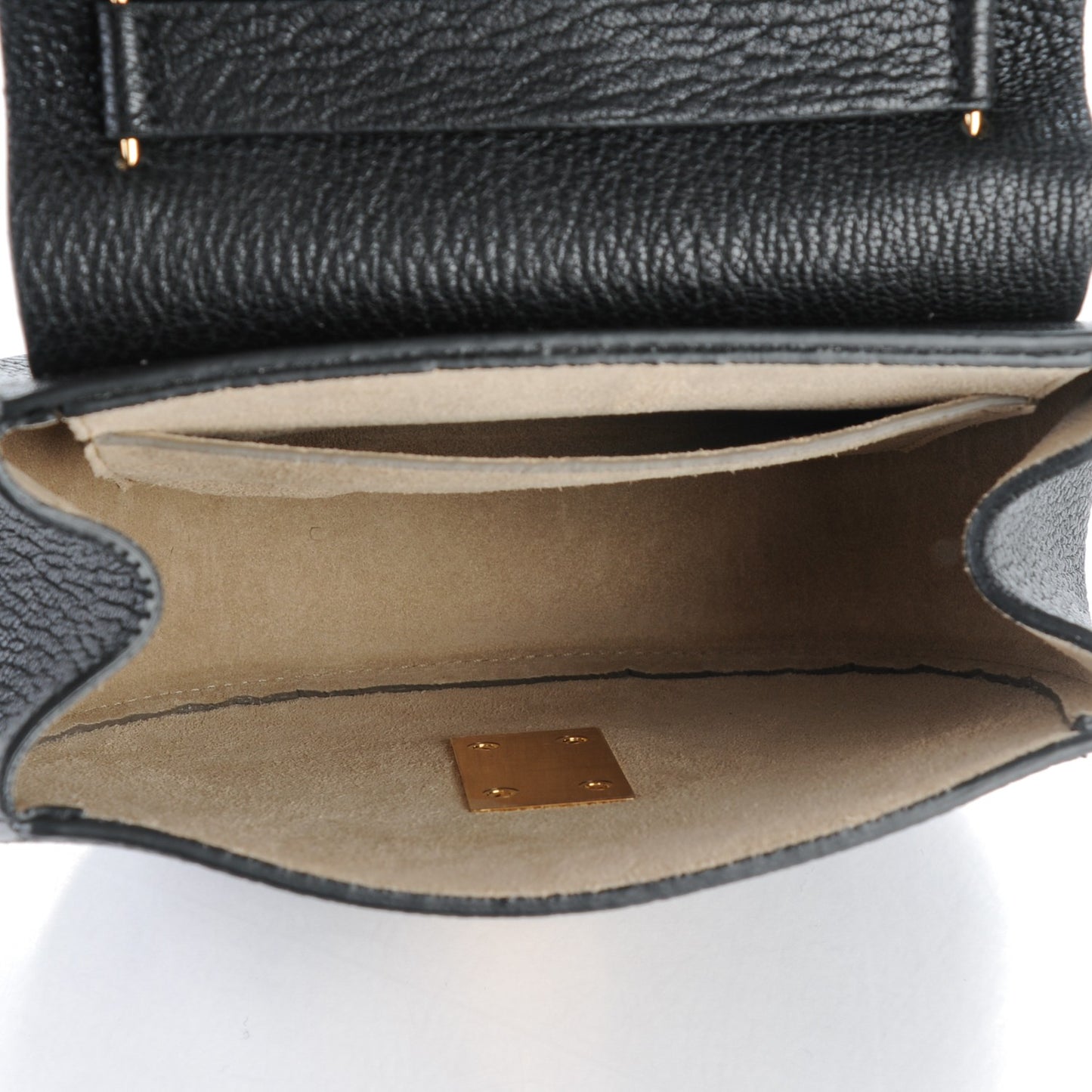 Grained Lambskin Mini Drew Shoulder Bag Black