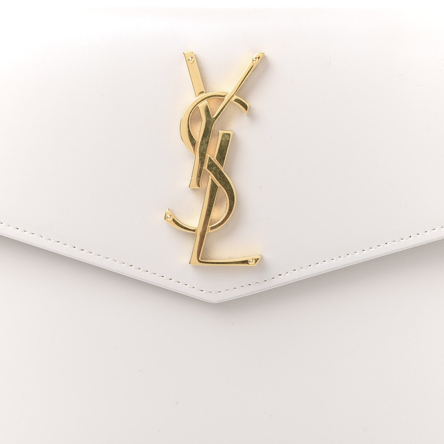 Saint Laurent Smooth Shiny Calfskin Uptown Pouch Crema Soft 8 of 9