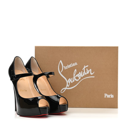 Christian Louboutin Kid Patent Jane Vendome 120 Pumps 36.5 Black 10 of 10