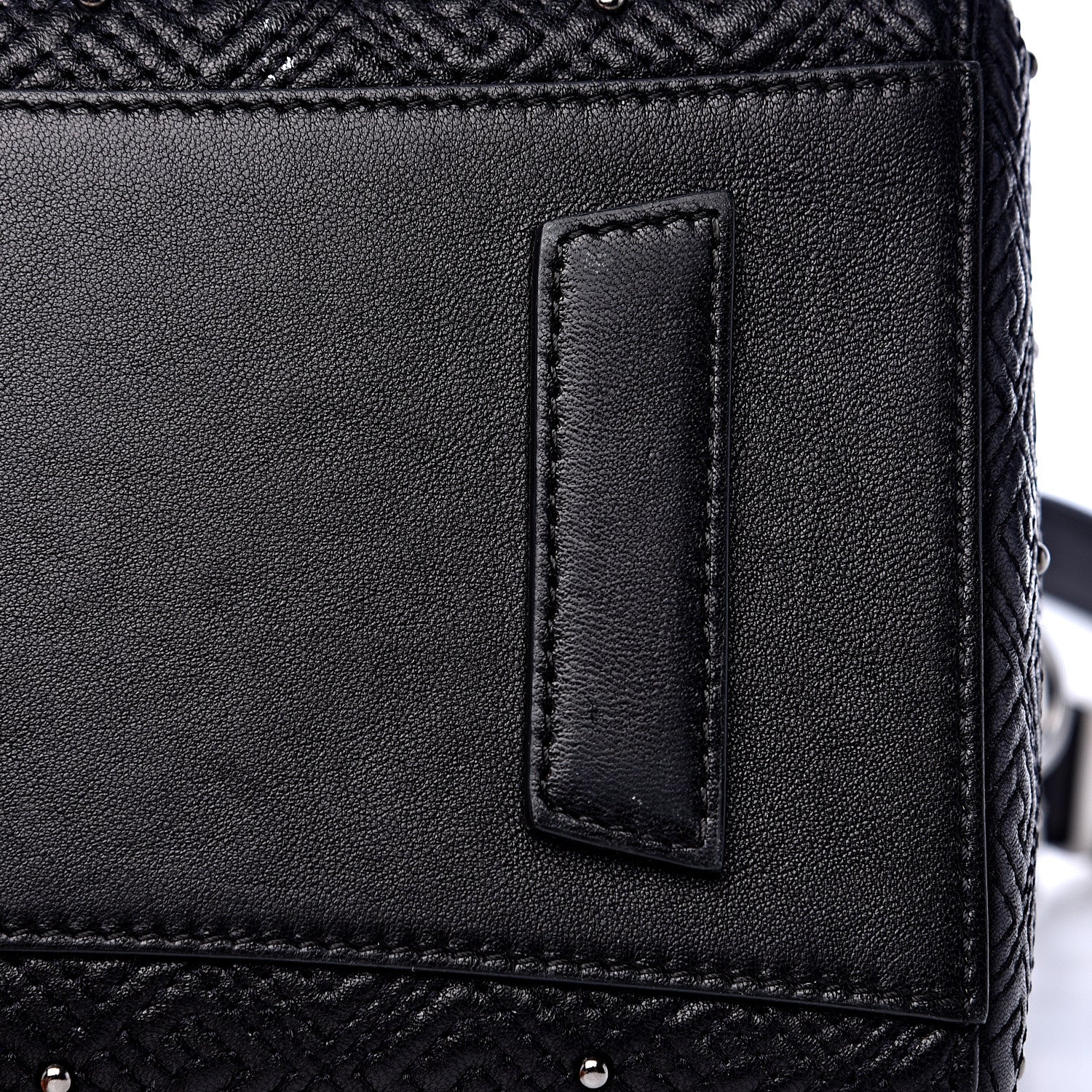 Givenchy Lambskin Logo Embossed Small Studded Antigona Black 11 of 14