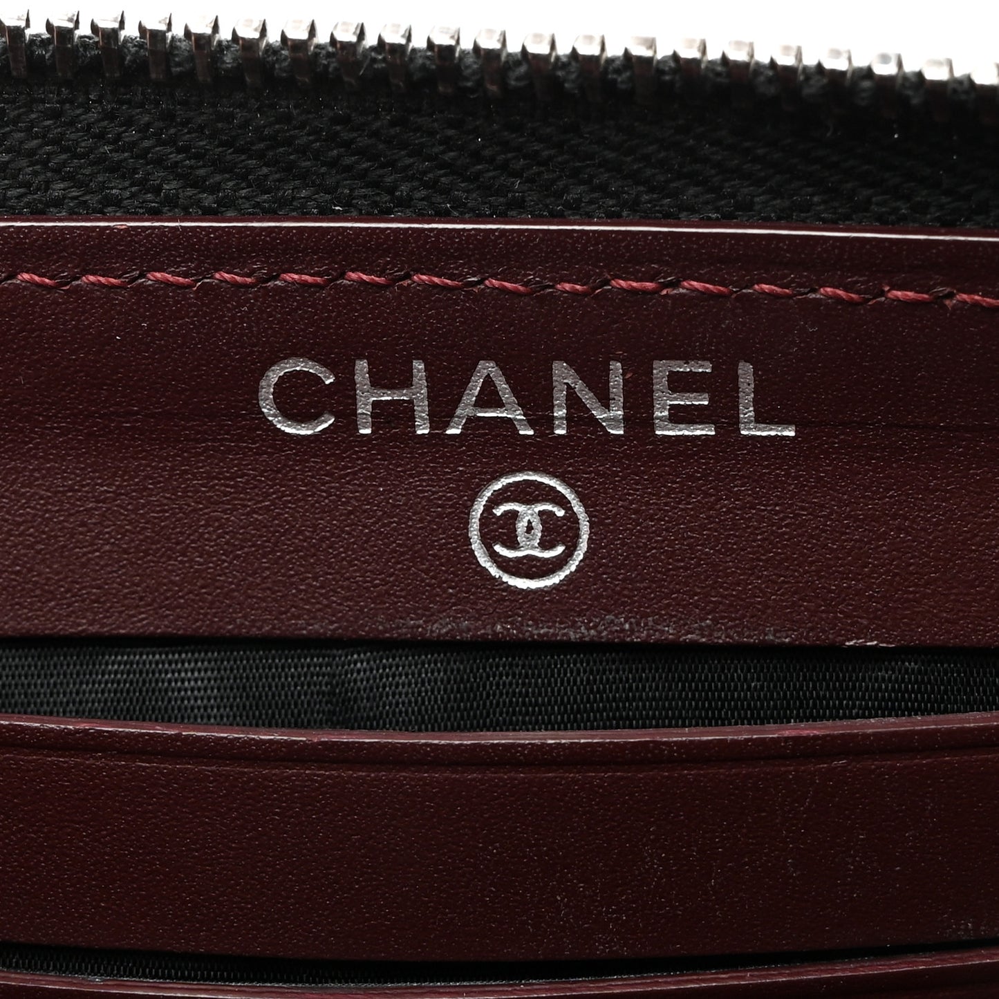 Caviar Quilted Medium Zip Around Wallet Black