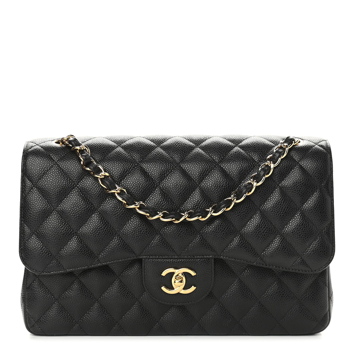 Chanel Caviar Quilted Jumbo Double Flap Black 1 of 8