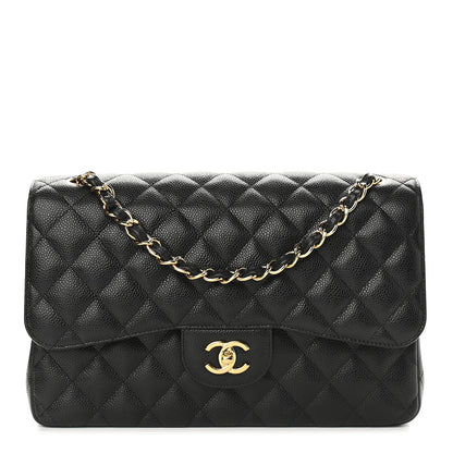 Chanel Caviar Quilted Jumbo Double Flap Black 1 of 8