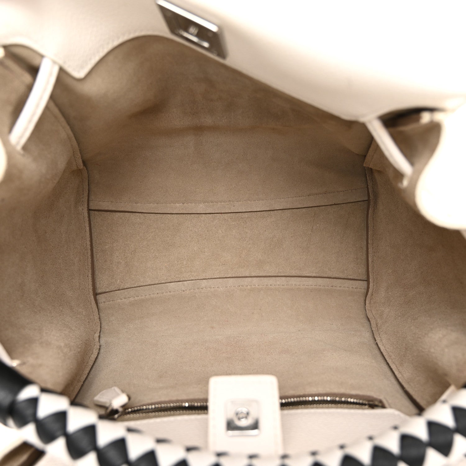 Mulberry Heavy Grain Small Iris Tote Chalk Black 5 of 9