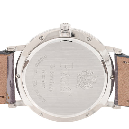 Piaget 18K White Gold Alligator Diamond Bezel Mother of Pearl 34mm Altiplano Manual Winding Watch 8 of 8