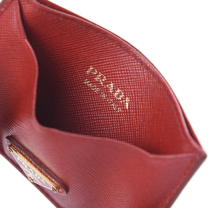 Prada Saffiano Metal Card Case Fuoco 5 of 5