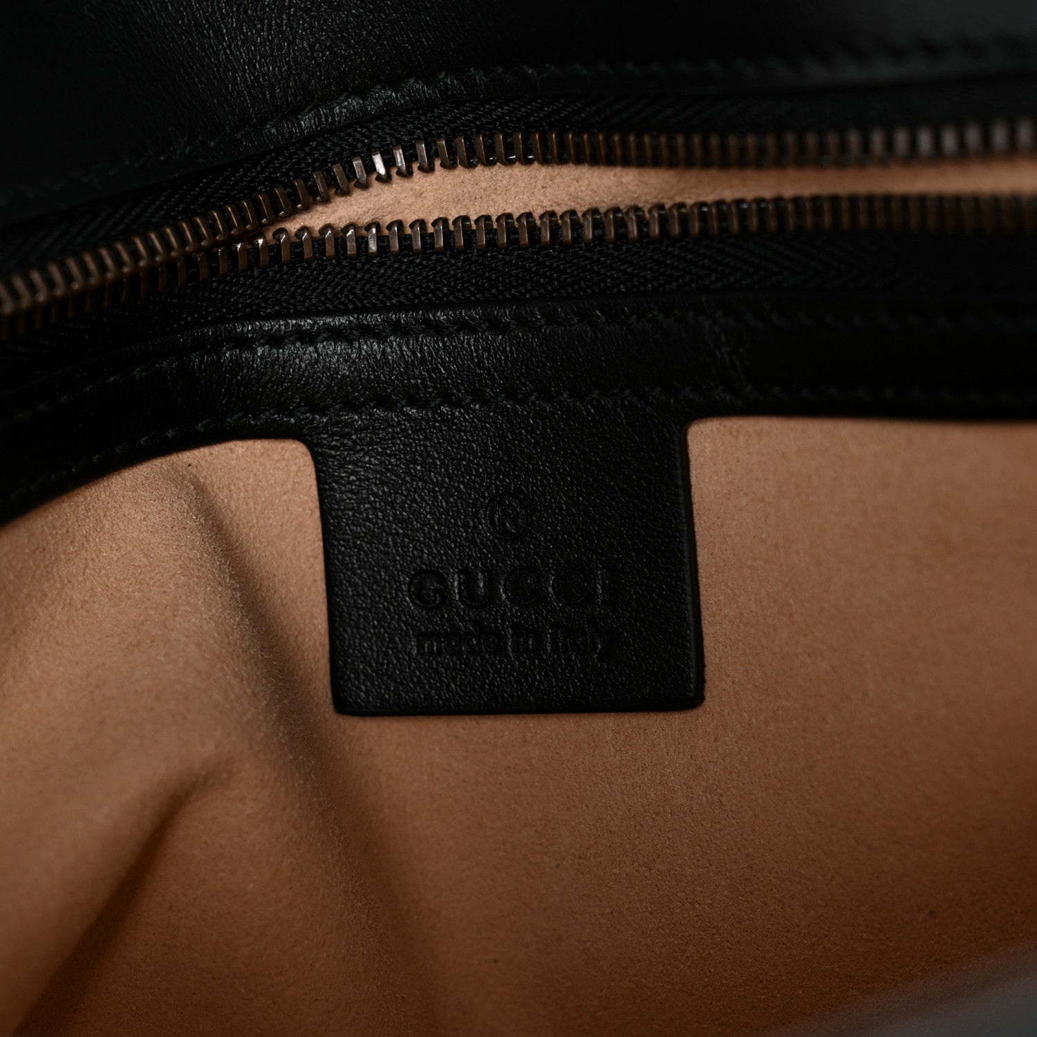 Gucci Calfskin Matelasse Small GG Marmont Shoulder Bag Black 6 of 11