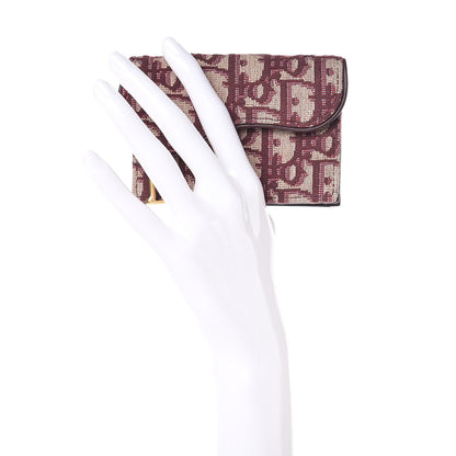 Christian Dior Oblique Saddle Card Holder Bordeaux 2 of 7