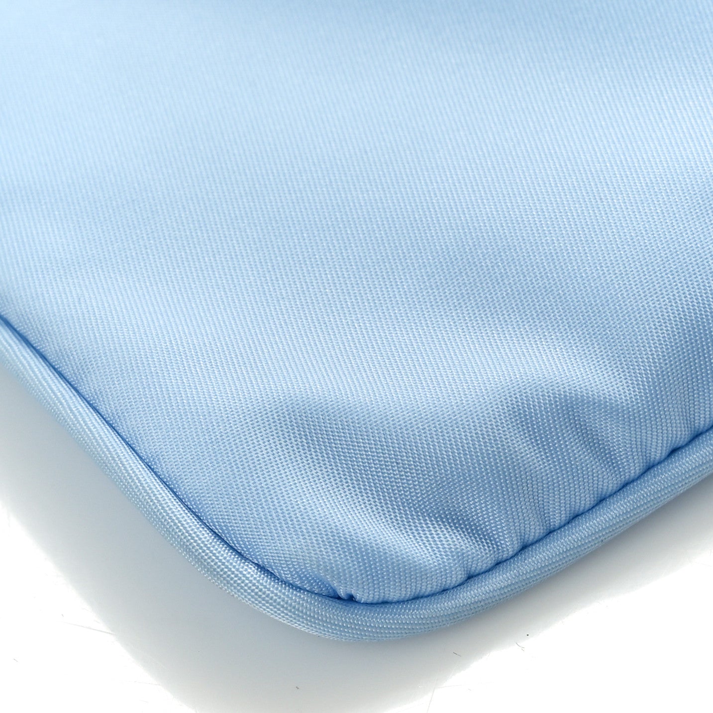 Re-Nylon Vela Saffiano Mini Pochette Bag Celeste