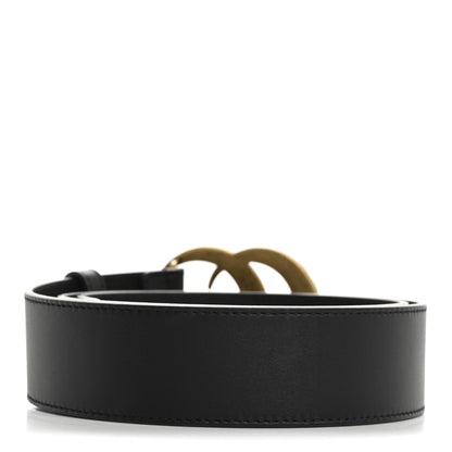 Gucci Calfskin Pearl Double G 85 34 Belt Black Cream 2 of 6