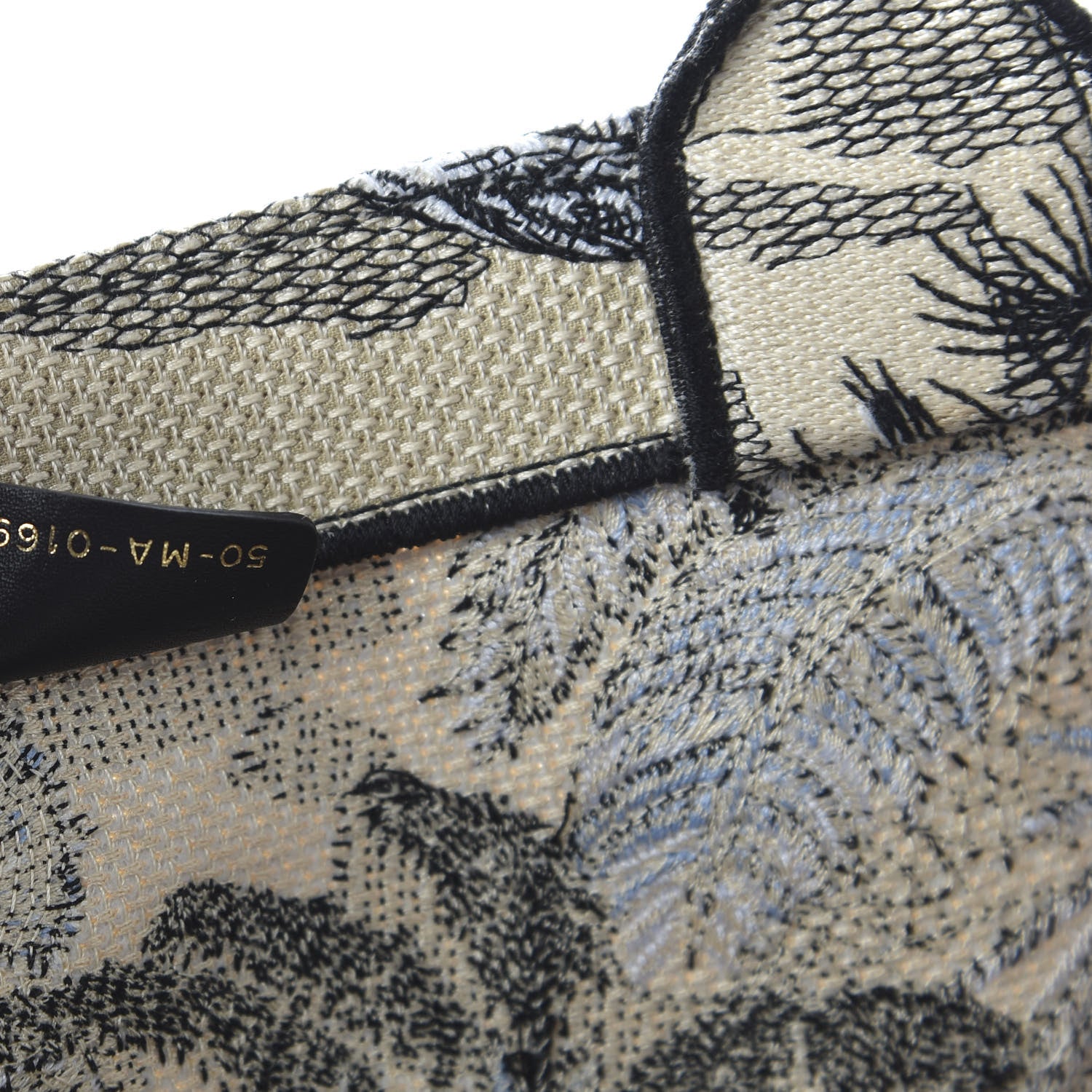 Christian Dior Canvas Embroidered Toile De Jouy Tropicalia Book Tote Denim Blue 8 of 10