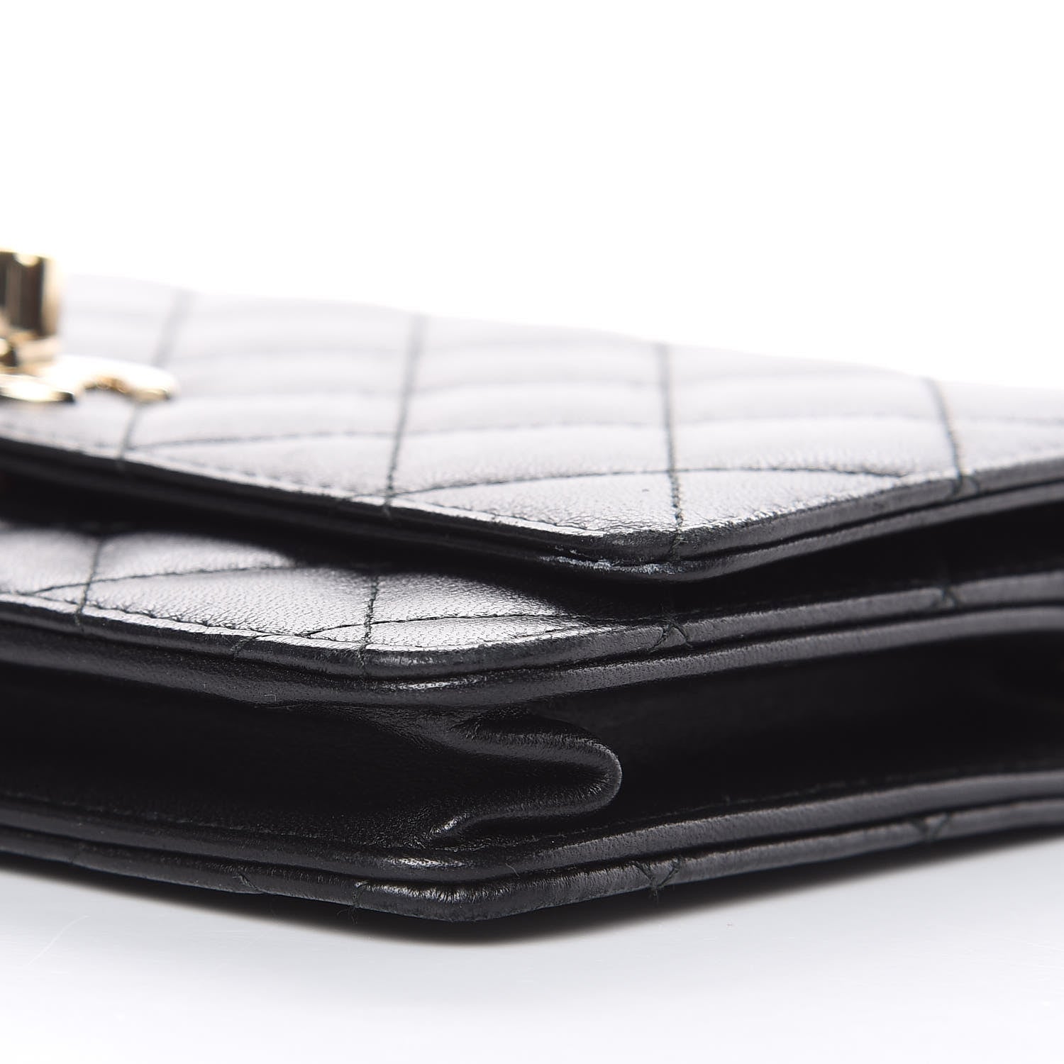 Chanel Lambskin Quilted Trendy CC Wallet On Chain WOC Black 10 of 14