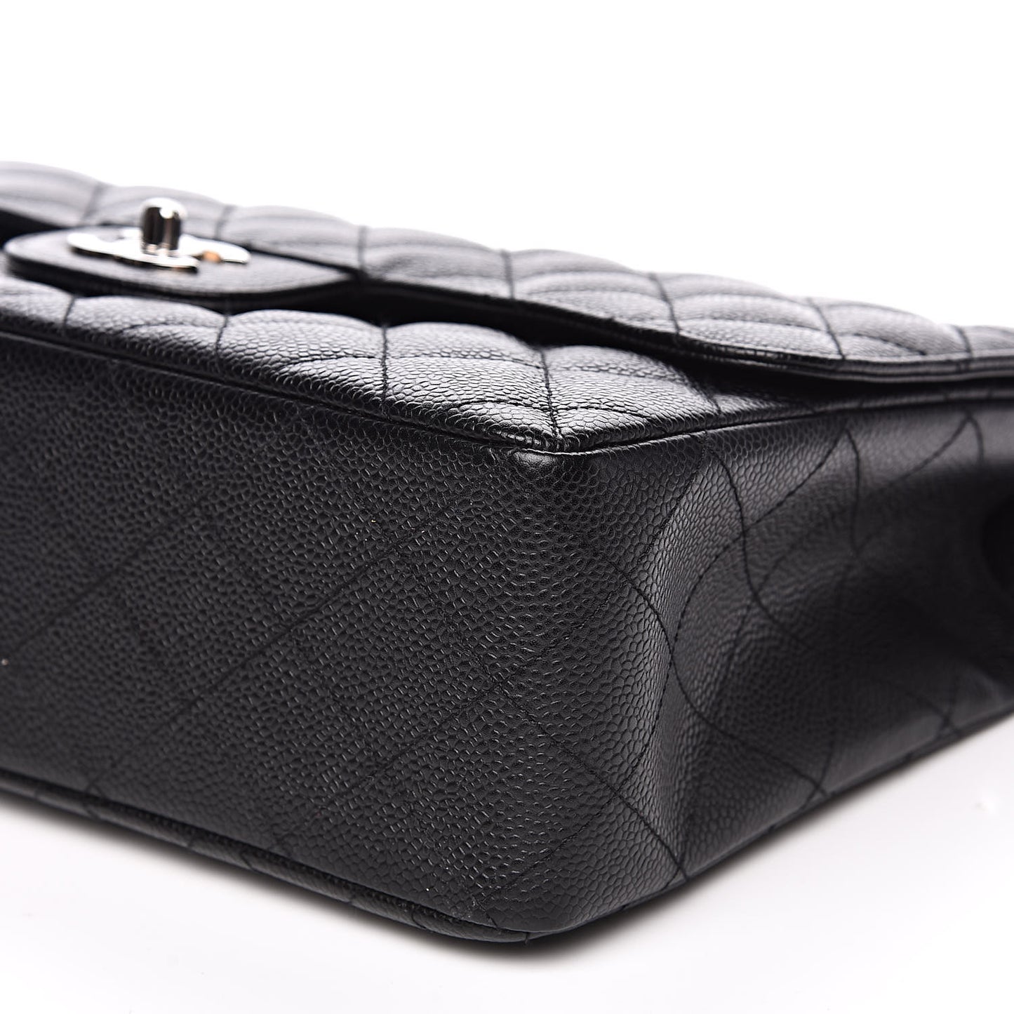 Caviar Quilted Jumbo Single Flap Black