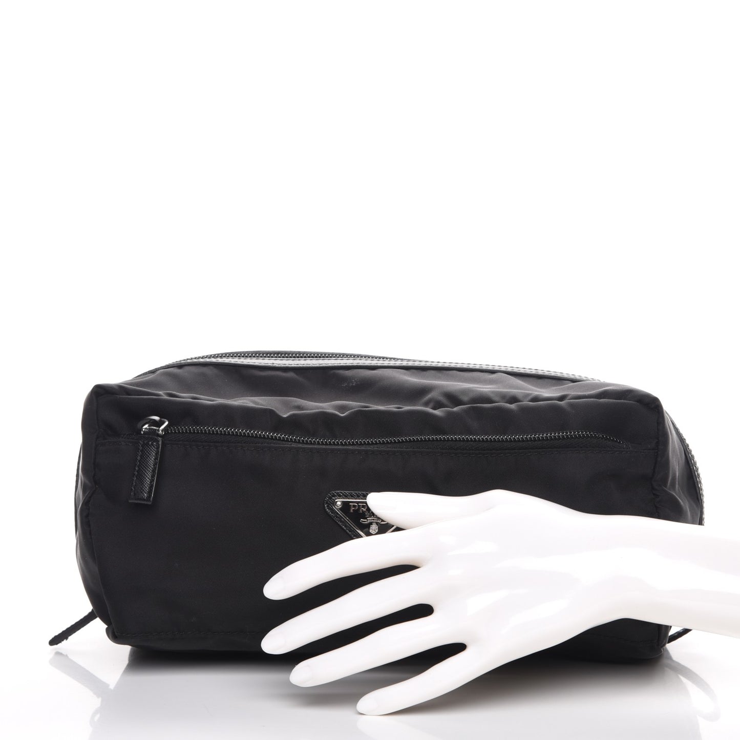 Nylon Saffiano Toiletry Case Nero Black