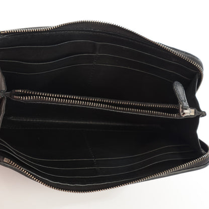 Bottega Veneta Waxed Calfskin Intrecciato Studded Wristlet Wallet Nero Black 5 of 8