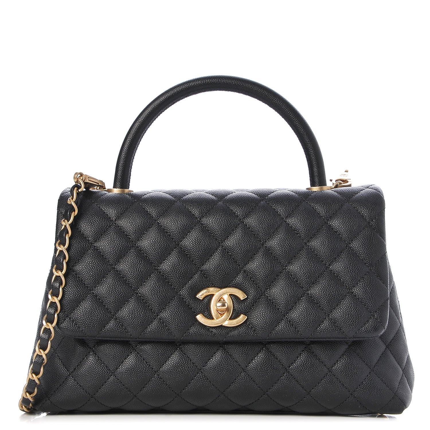 Chanel Caviar Quilted Small Coco Handle Flap Black 1 of 8