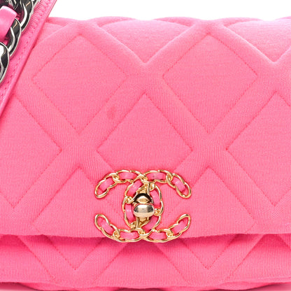 Chanel Jersey Quilted Chanel 19 Waist Bag Pink 8 of 10