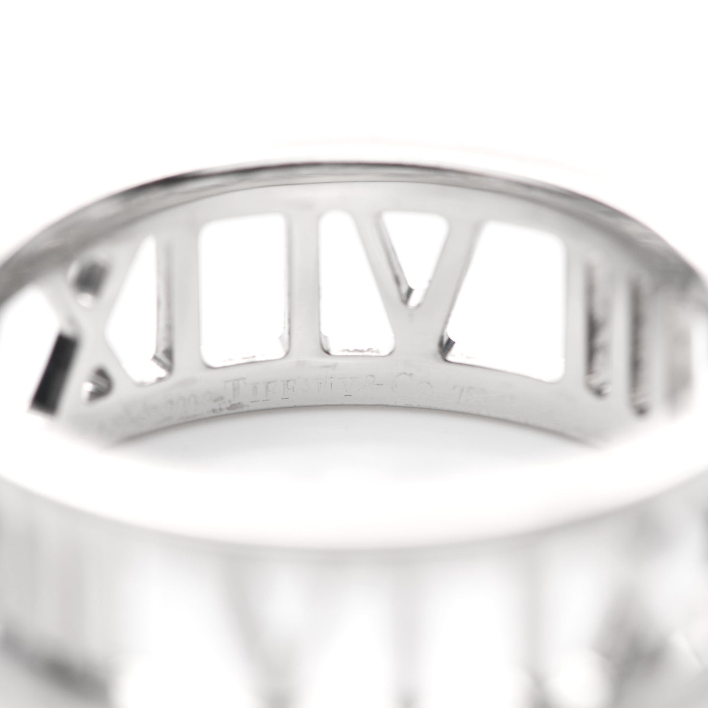 18K White Gold Open Atlas Ring 56 7.5