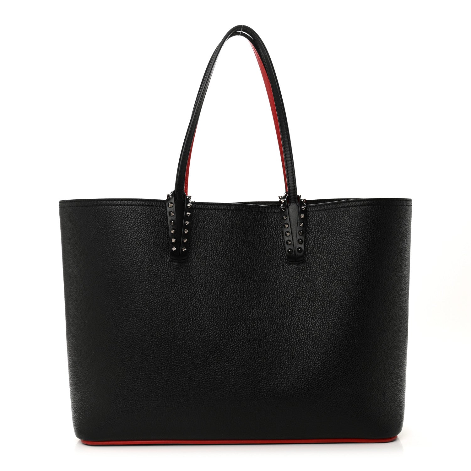 Christian Louboutin Calfskin Empire Spikes Large East West Cabata Tote Black 1 of 11