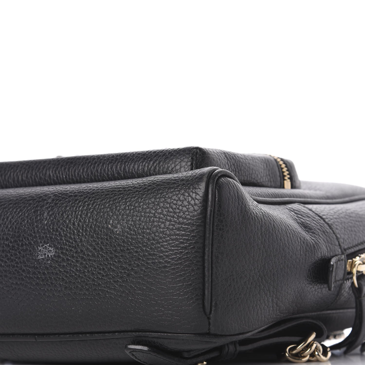 Gucci Pebbled Calfskin Soho Chain Backpack Black 8 of 9