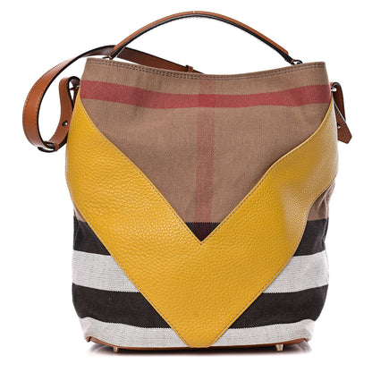 Burberry Canvas Mega Check Calfskin Chevron Medium Hobo Multicolor 1 of 14