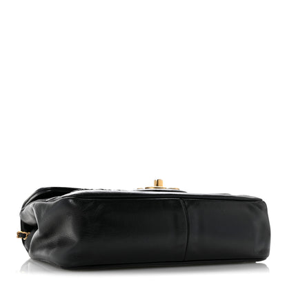 Chanel Crumpled Calfskin Whipstich Quilted Single Black 4 of 12