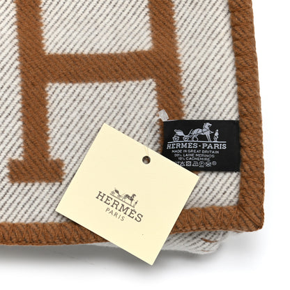Hermes Wool Cashmere Avalon Blanket Ecru Camel 3 of 3