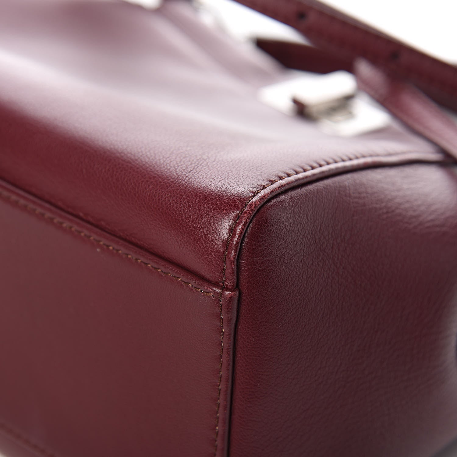 Fendi Nappa Mini Peekaboo Iconic Satchel Bordeaux 14 of 15