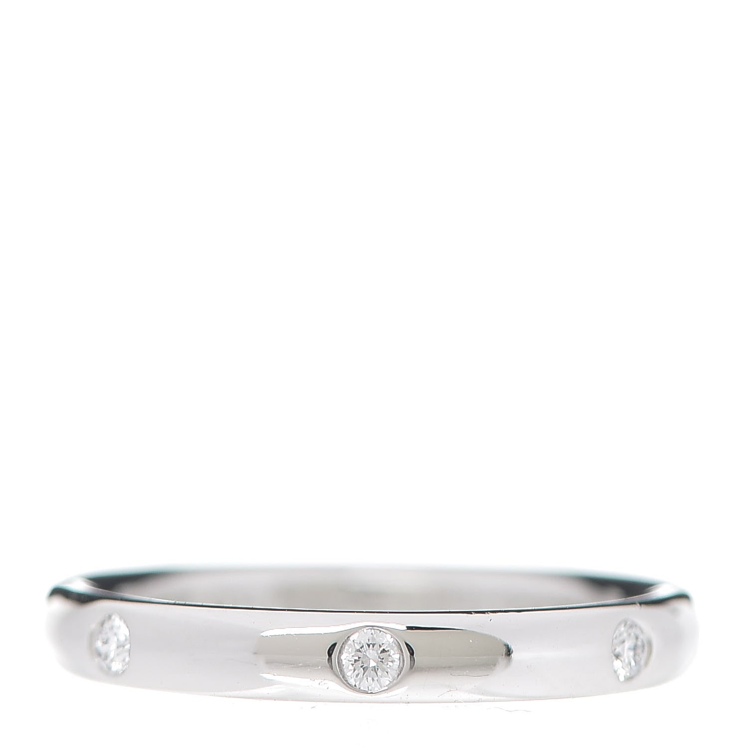 Van Cleef & Arpels Platinum Diamond Tendrement Etoiles Wedding Band Ring 47 4 1 of 6