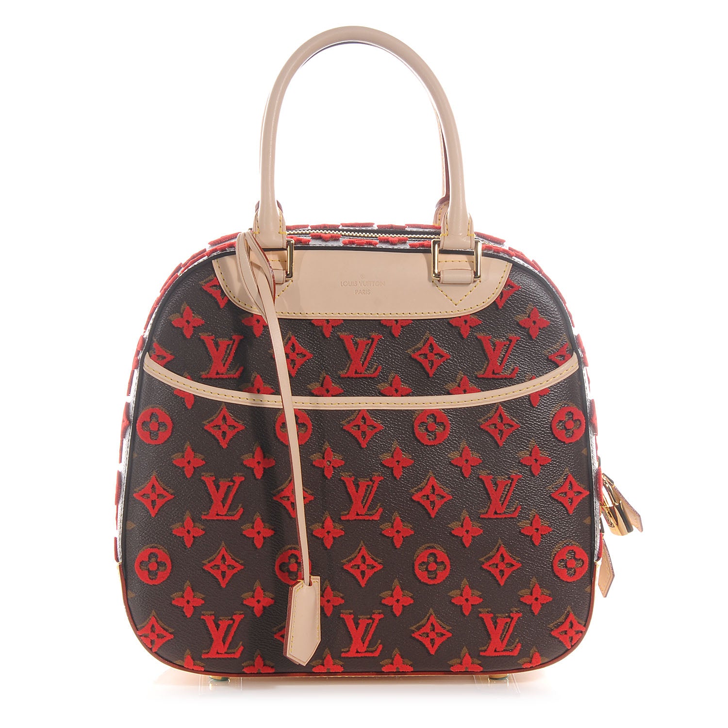 Louis Vuitton Monogram Tuffetage Deauville Cube Red 1 of 8