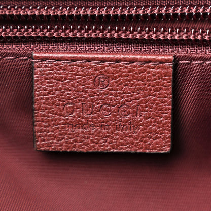 Gucci GG Monogram Script Logo Large Double Pocket Backpack Sahara Rubino Bordeaux 6 of 14