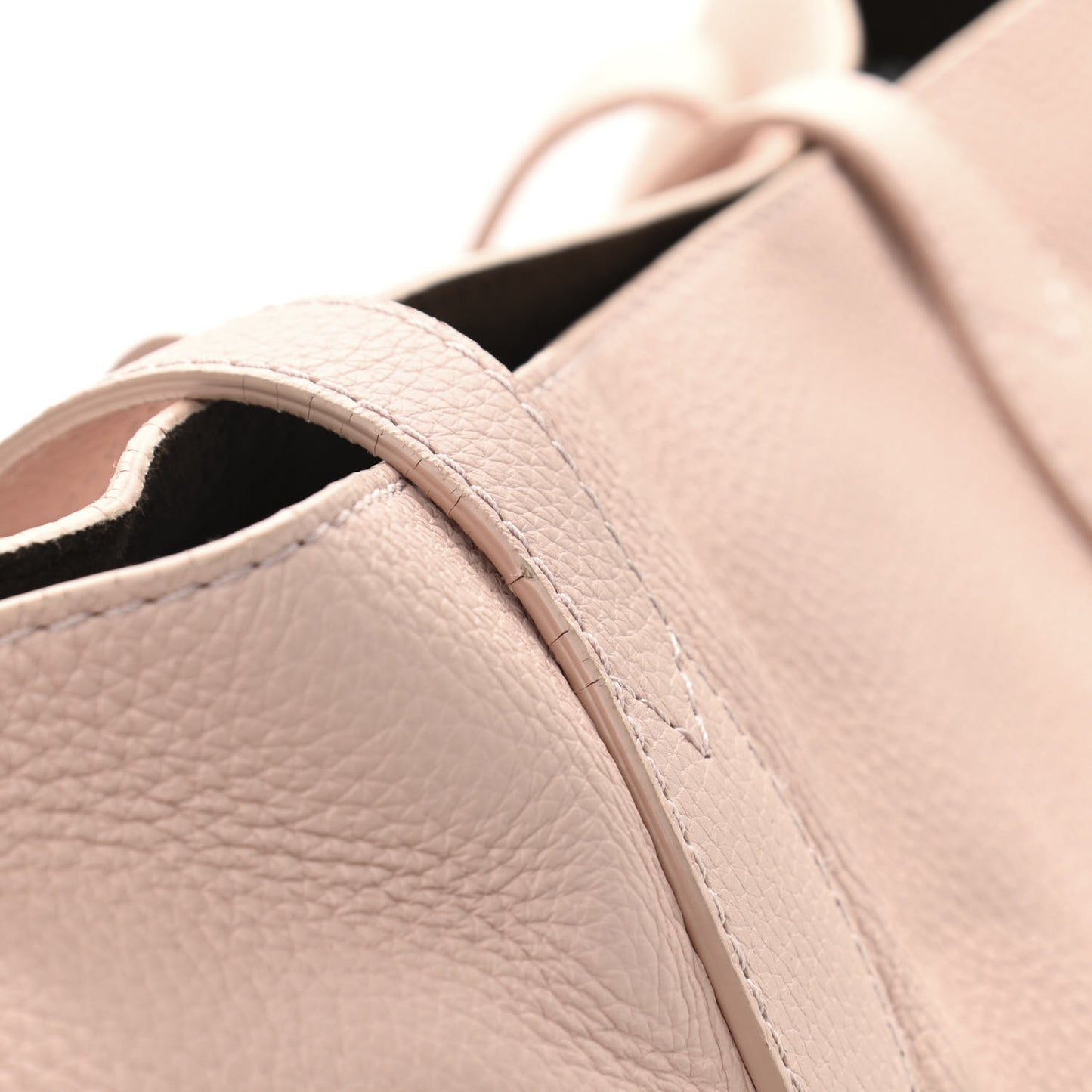 Grainy Calfskin Remington Tote Pale Ash Rose