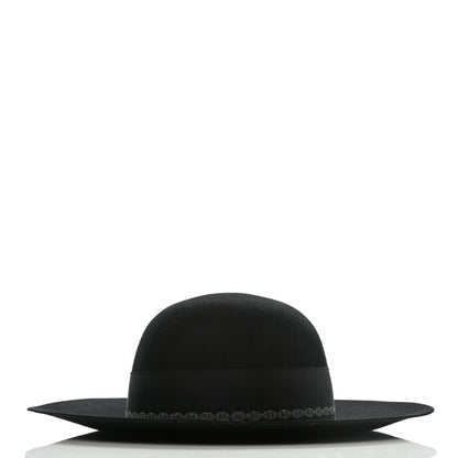 Hermes Rabbit Felt Betty Hat 58 Black 4 of 9