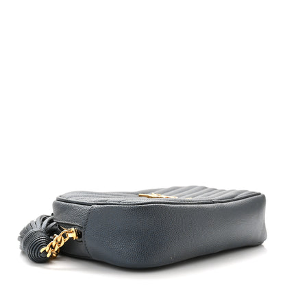 Saint Laurent Grain De Poudre Matelasse Monogram Mini Lou Camera Bag Faggio 4 of 11