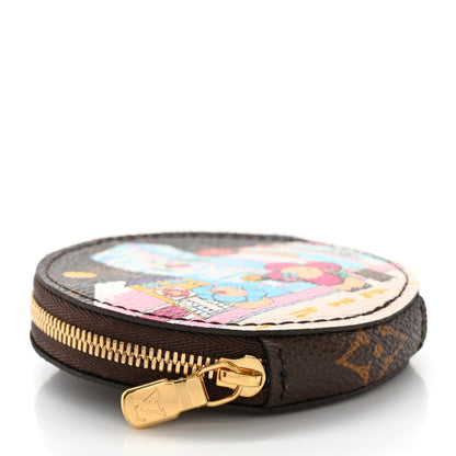Louis Vuitton Monogram 2022 Christmas Animation Tokyo Round Coin Purse Blue 4 of 7