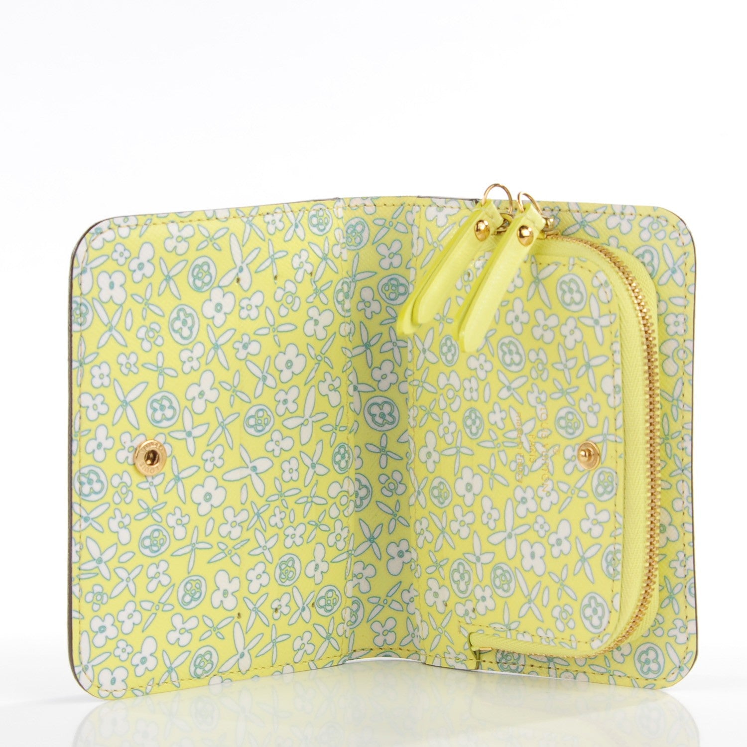 Louis Vuitton Monogram Fleuri Insolite Wallet PM Yellow 5 of 7