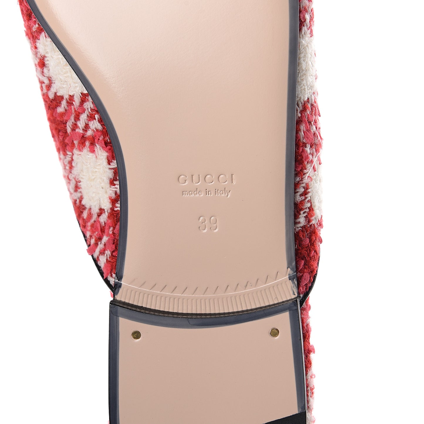 Tweed Check Womens Princetown Slippers 39 Red