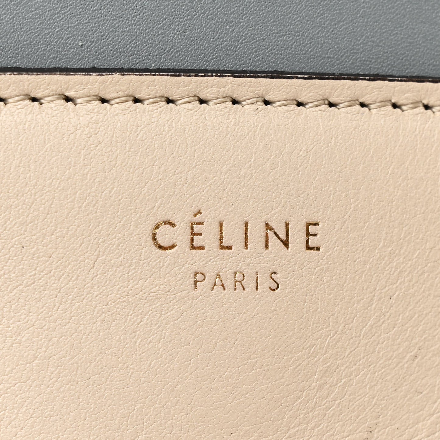 Shiny Smooth Calfskin Medium Frame Shoulder Bag Grege Storm