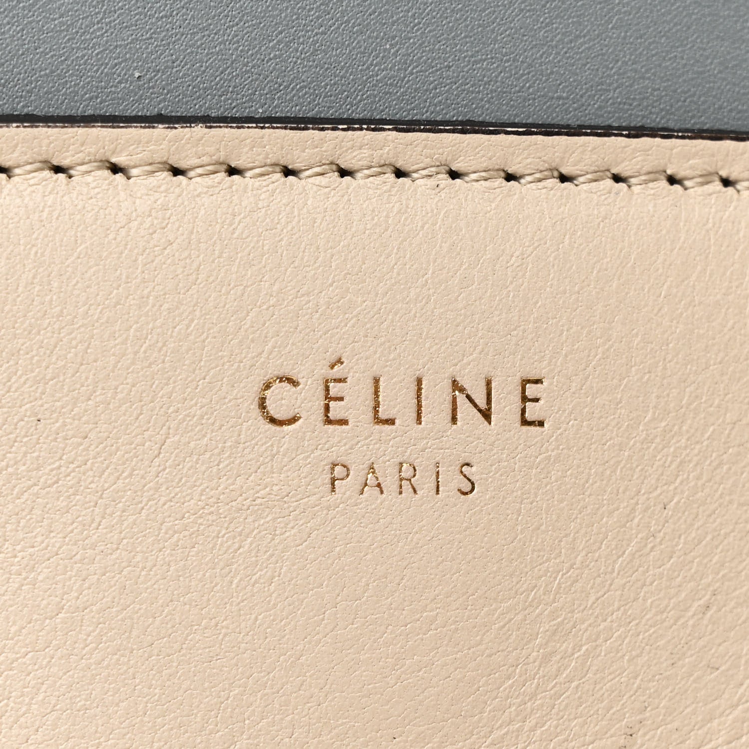 Celine Shiny Smooth Calfskin Medium Frame Shoulder Bag Grege Storm 6 of 12