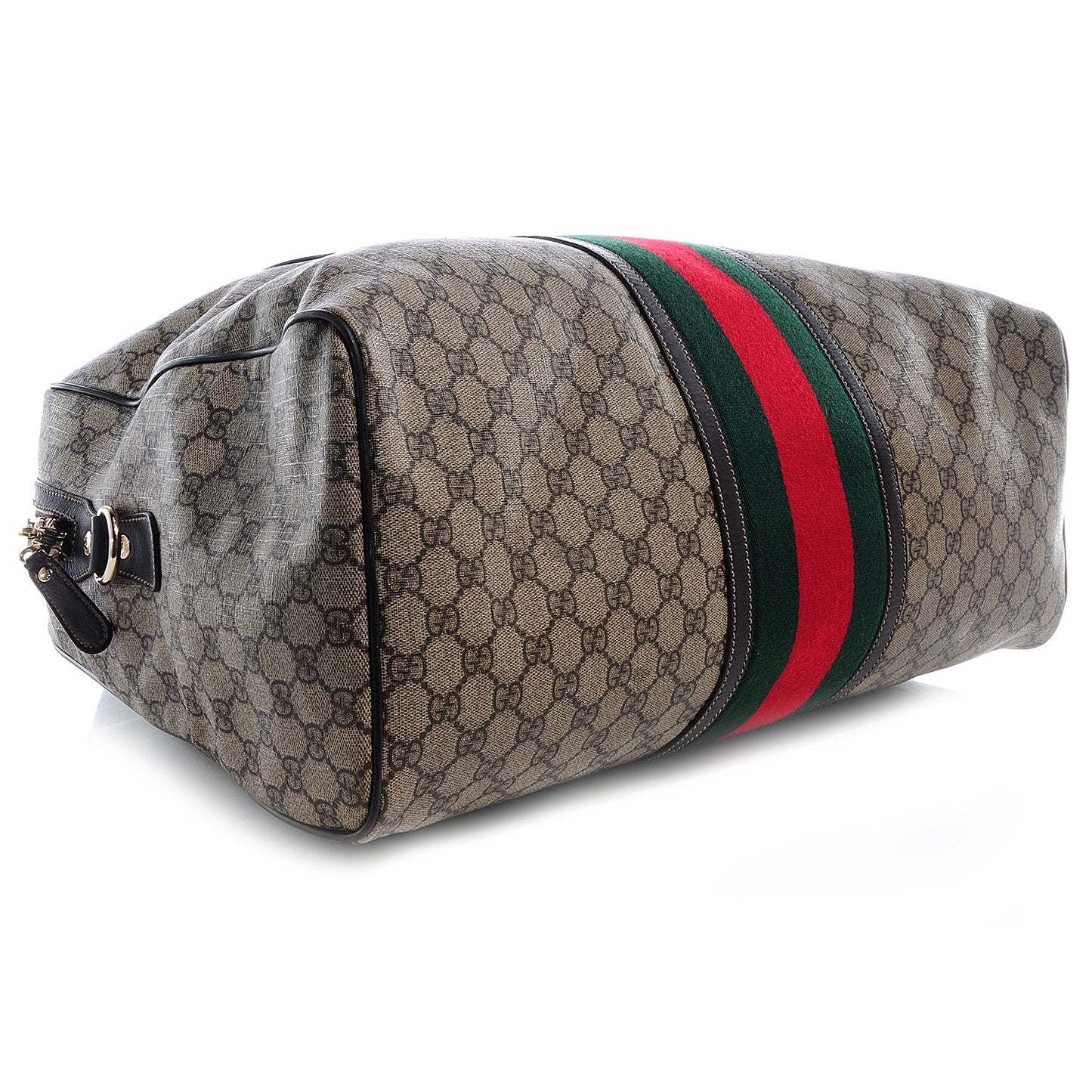 GG Plus Monogram Web Carry On Duffle Bag Ebony