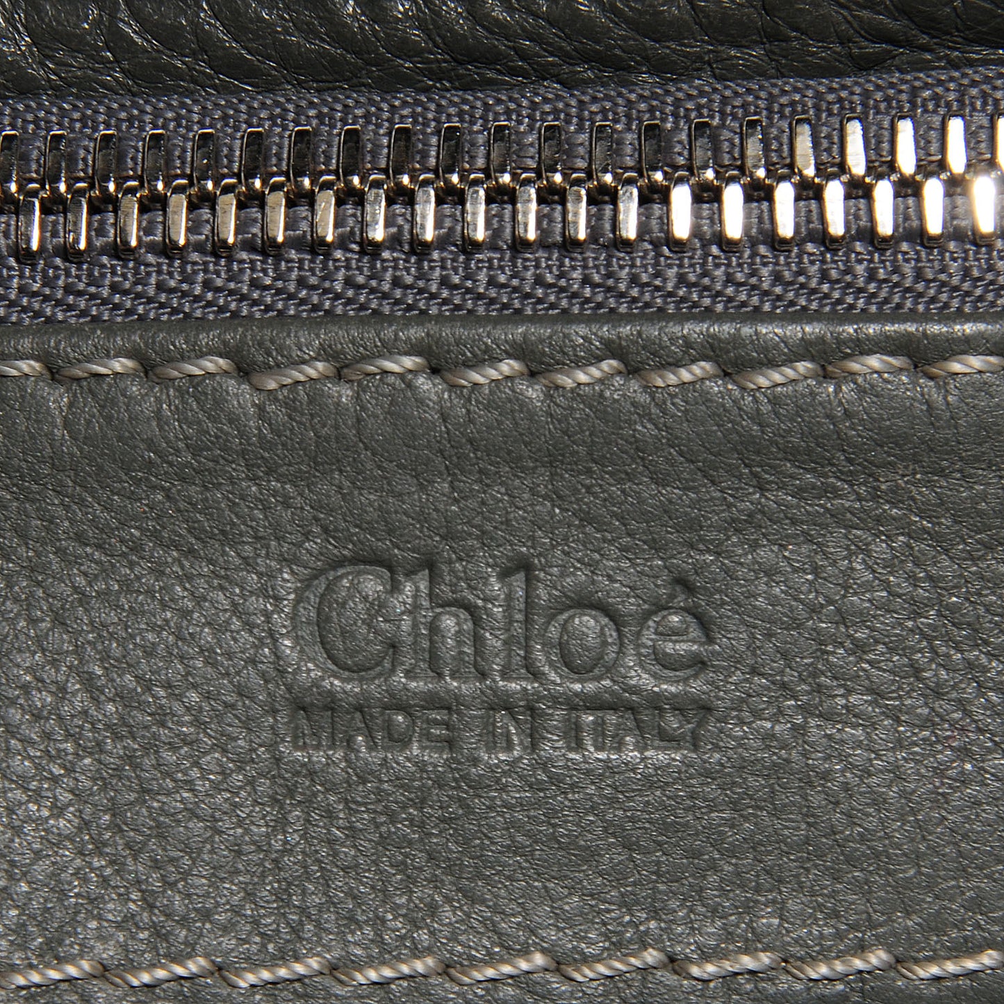 Leather Large Paddington Shoulder Bag Grey