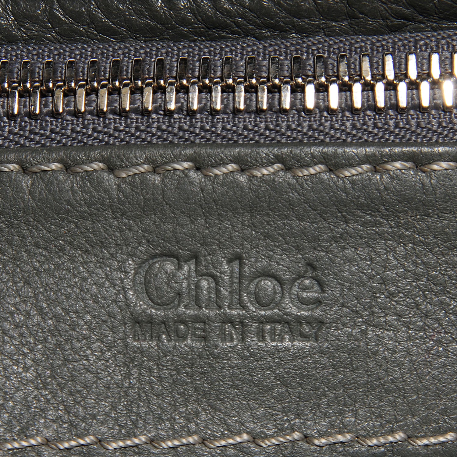 Chloe Leather Large Paddington Shoulder Bag Grey 6 of 11