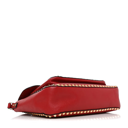 Valentino Garavani Nappa Rockstud Flip Lock Messenger Bag  Rosso Valentino 4 of 9