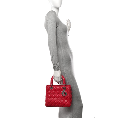 Christian Dior Lambskin Cannage Medium Lady Dior Pink 2 of 10