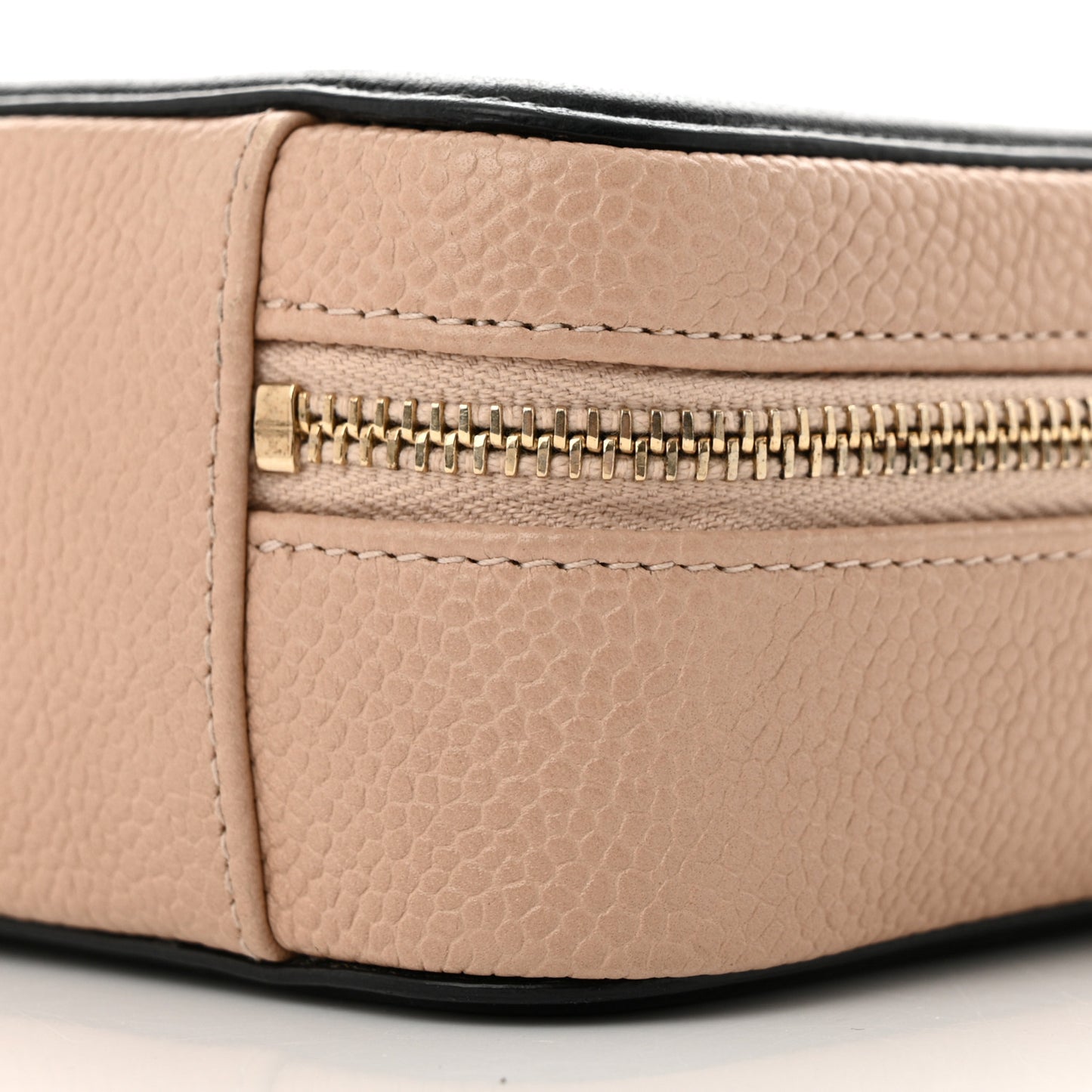 Caviar Quilted CC Filigree Vanity Clutch With Chain Beige Black