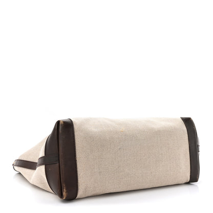 Gucci Linen Canvas Large Craft Logo Tote Brown 4 of 19