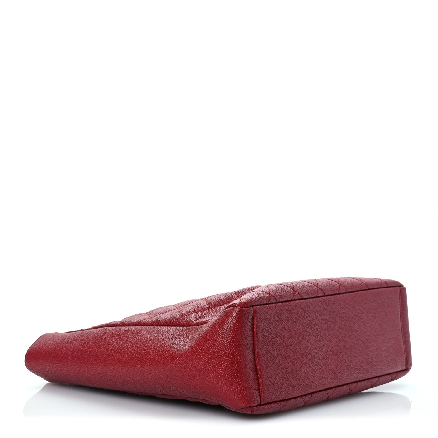 Chanel Caviar Quilted Vertical Grand Shopping Tote GST Red 4 of 12